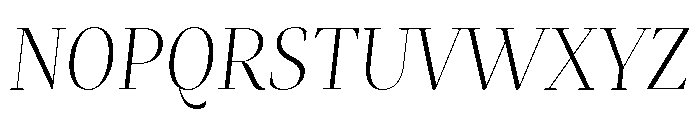 Mastro Display Extra Light Italic Font UPPERCASE