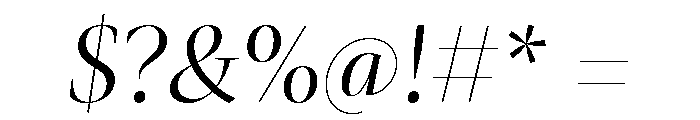 Mastro Display Light Italic Font OTHER CHARS