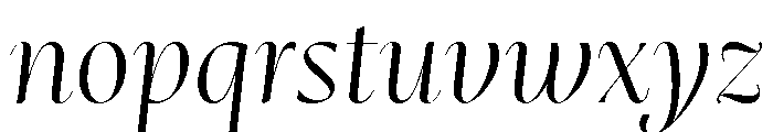 Mastro Display Light Italic Font LOWERCASE