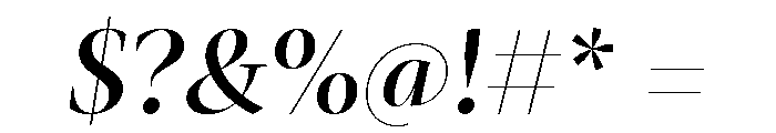 Mastro Display Medium Italic Font OTHER CHARS