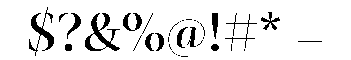 Mastro Display Medium Font OTHER CHARS