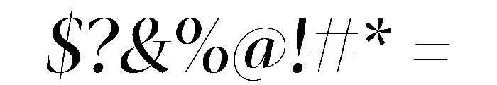 Mastro Display Regular Italic Font OTHER CHARS