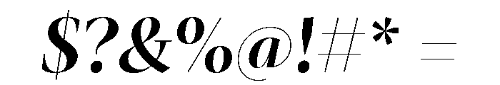 Mastro Display Semi Bold Italic Font OTHER CHARS