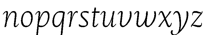 Mastro Italic Font LOWERCASE