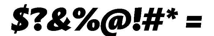 Mastro Sans Black Italic Font OTHER CHARS