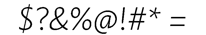 Mastro Sans Italic Font OTHER CHARS