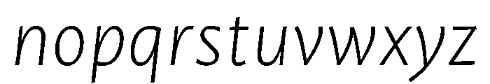 Mastro Sans Italic Font LOWERCASE