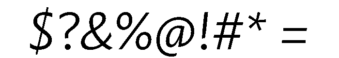 Mastro Sans Light Italic Font OTHER CHARS