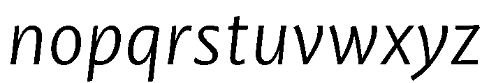 Mastro Sans Light Italic Font LOWERCASE