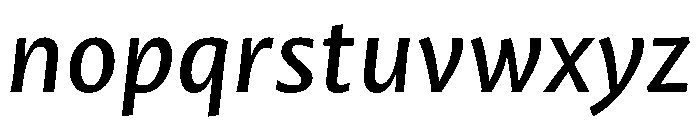 Mastro Sans Medium Italic Font LOWERCASE