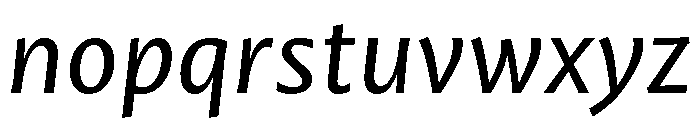 Mastro Sans Regular Italic Font LOWERCASE