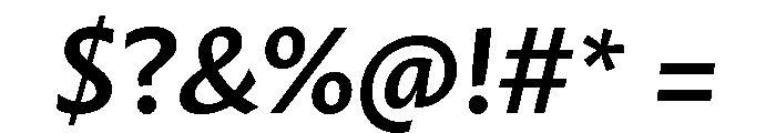 Mastro Sans Semi Bold Italic Font OTHER CHARS