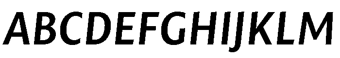 Mastro Sans Semi Bold Italic Font UPPERCASE