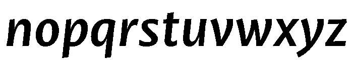 Mastro Sans Semi Bold Italic Font LOWERCASE