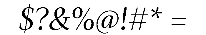 Mastro Subhead Book Italic Font OTHER CHARS