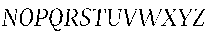 Mastro Subhead Book Italic Font UPPERCASE