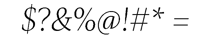 Mastro Subhead Extra Light Italic Font OTHER CHARS