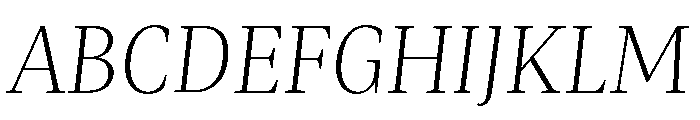 Mastro Subhead Extra Light Italic Font UPPERCASE