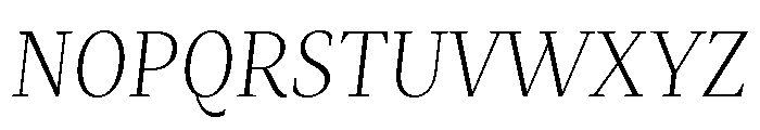 Mastro Subhead Extra Light Italic Font UPPERCASE