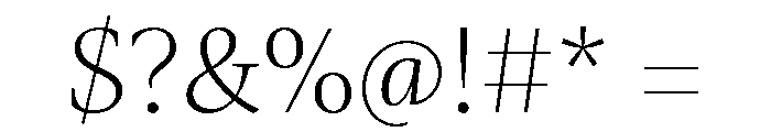 Mastro Subhead Extra Light Font OTHER CHARS