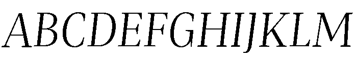 Mastro Subhead Light Italic Font UPPERCASE