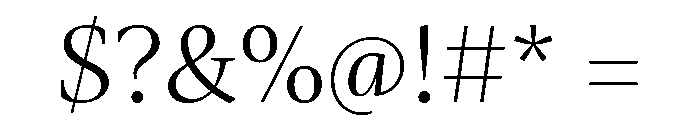 Mastro Subhead Light Font OTHER CHARS