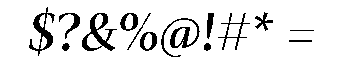 Mastro Subhead Medium Italic Font OTHER CHARS