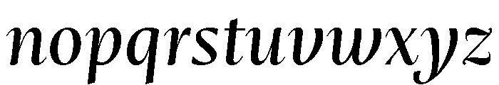 Mastro Subhead Medium Italic Font LOWERCASE