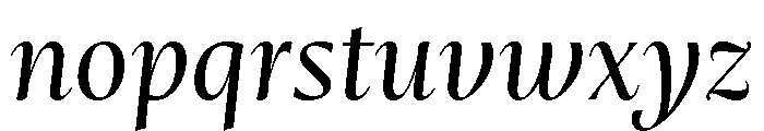 Mastro Subhead Regular Italic Font LOWERCASE