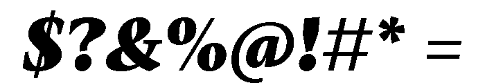 Mastro Text Black Italic Font OTHER CHARS