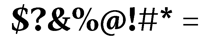 Mastro Text Bold Font OTHER CHARS