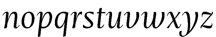 Mastro Text Book Italic Font LOWERCASE