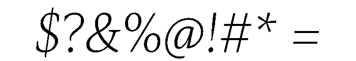 Mastro Text Extra Light Italic Font OTHER CHARS