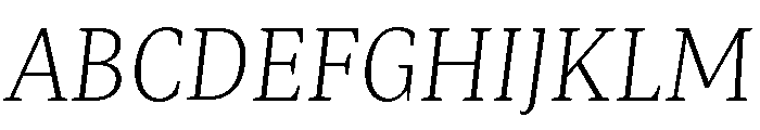 Mastro Text Extra Light Italic Font UPPERCASE