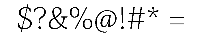Mastro Text Extra Light Font OTHER CHARS