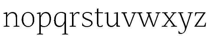 Mastro Text Extra Light Font LOWERCASE