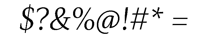 Mastro Text Light Italic Font OTHER CHARS