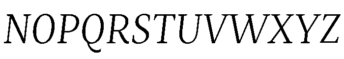Mastro Text Light Italic Font UPPERCASE
