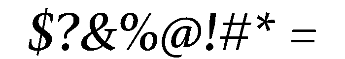 Mastro Text Medium Italic Font OTHER CHARS