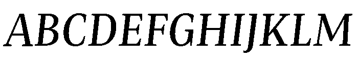 Mastro Text Medium Italic Font UPPERCASE