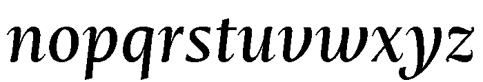 Mastro Text Medium Italic Font LOWERCASE