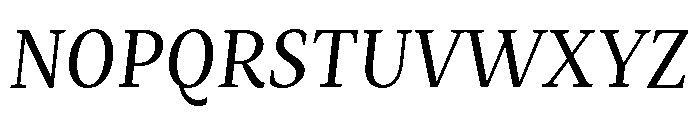 Mastro Text Regular Italic Font UPPERCASE