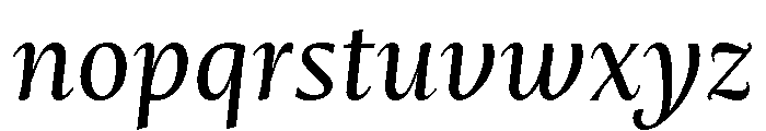 Mastro Text Regular Italic Font LOWERCASE