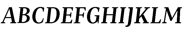 Mastro Text Semi Bold Italic Font UPPERCASE