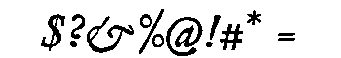 Mayflower Regular Italic Font OTHER CHARS