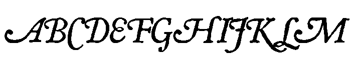 Mayflower Regular Italic Font UPPERCASE