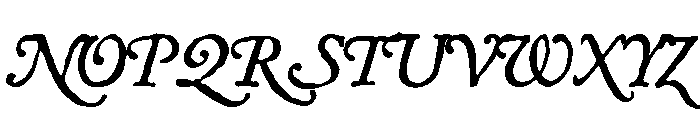 Mayflower Regular Italic Font UPPERCASE