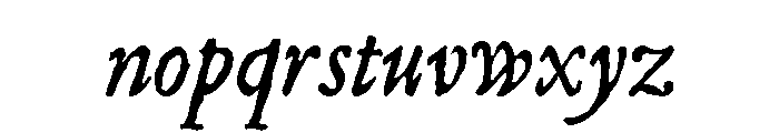 Mayflower Regular Italic Font LOWERCASE
