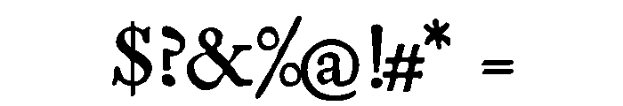 Mayflower Regular Font OTHER CHARS