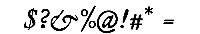 Mayflower Smooth Regular Italic Font OTHER CHARS